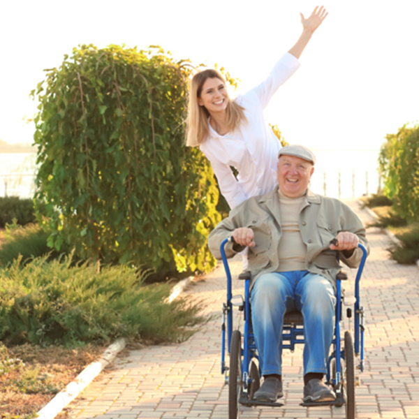 SW and Man in Wheelchair